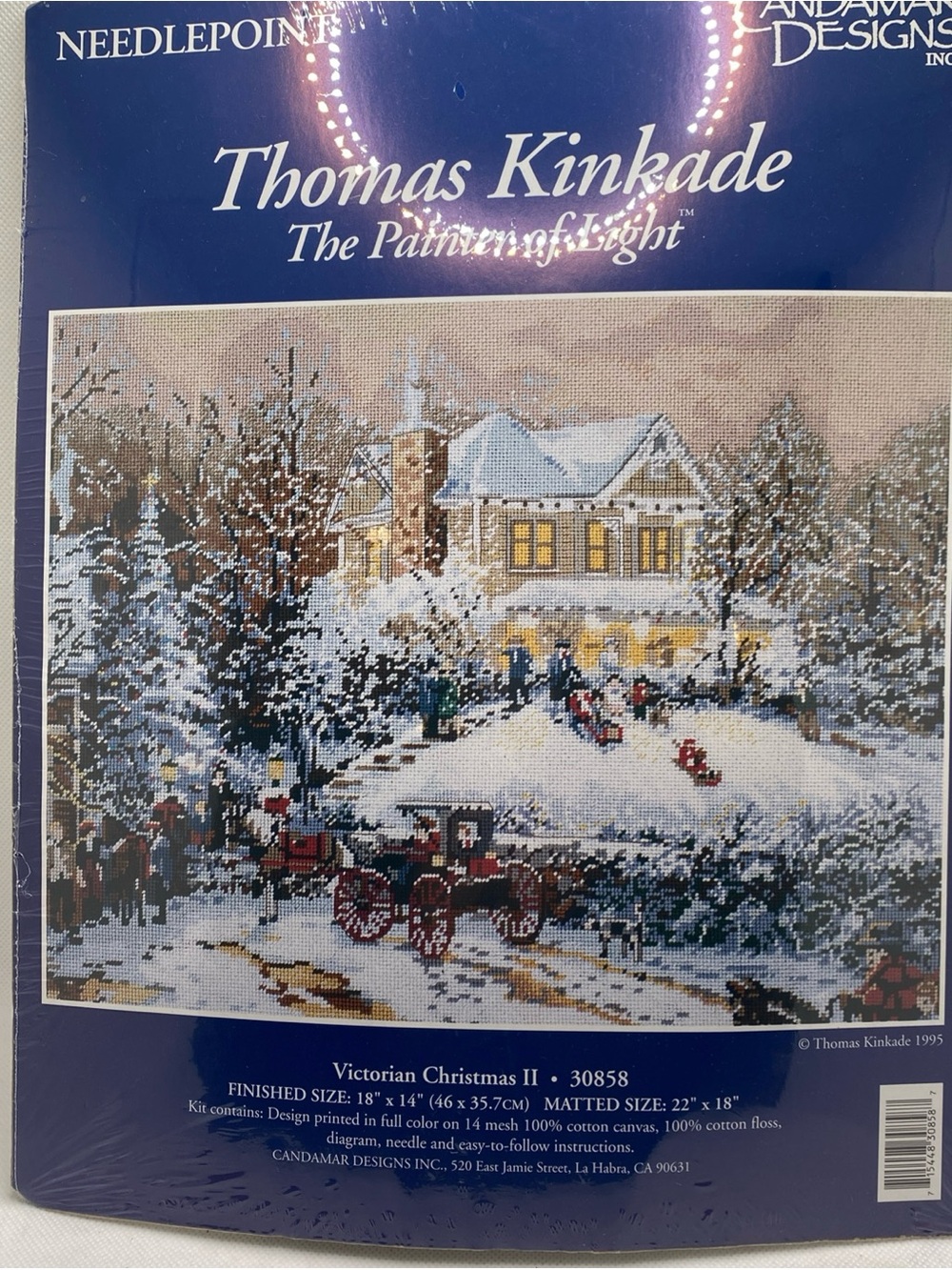 Thomas Kinkade Victorian Christmas Needlepoint Kit
